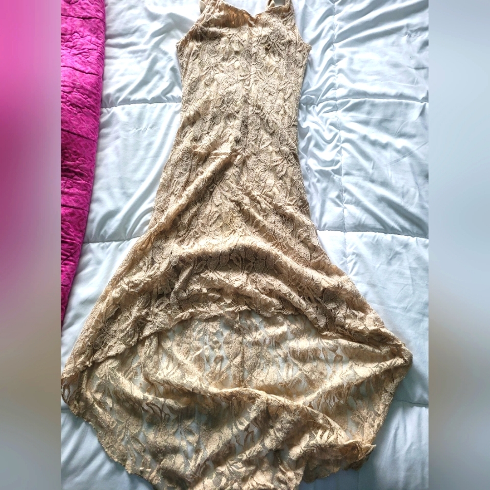 Cream High Low Dress